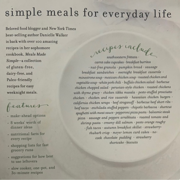 Danielle Walker's Against All Grain Cookbook Gluten Dairy Free Paelo Easy Meals - Picture 5 of 12